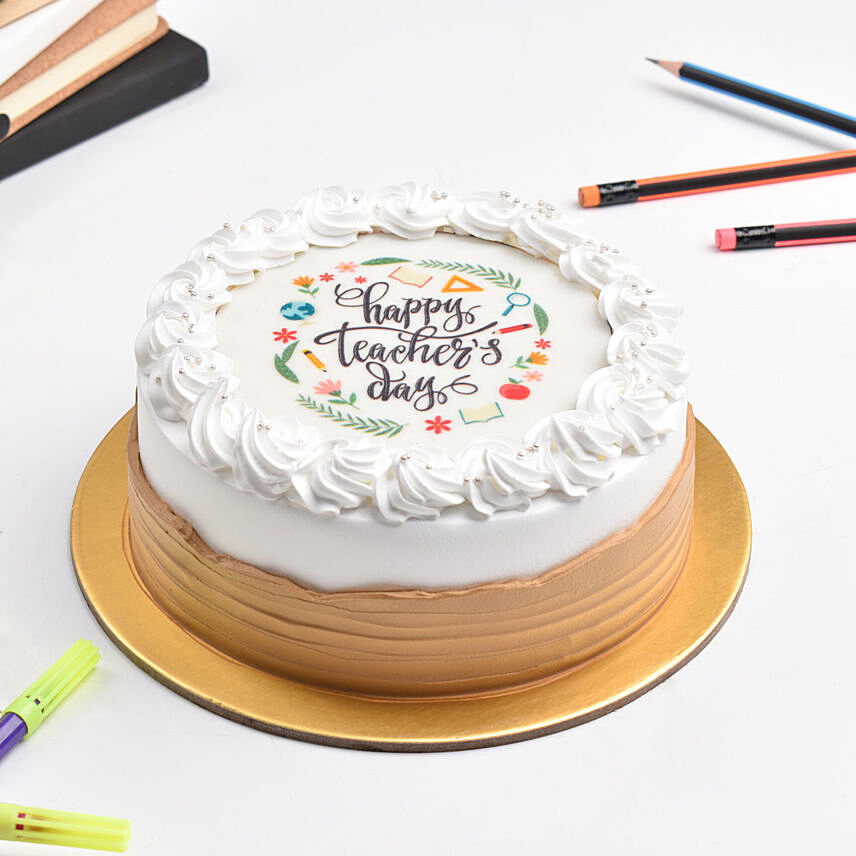 Happy Teachers Day Chocolate Cake: Teachers Day Gifts Ideas