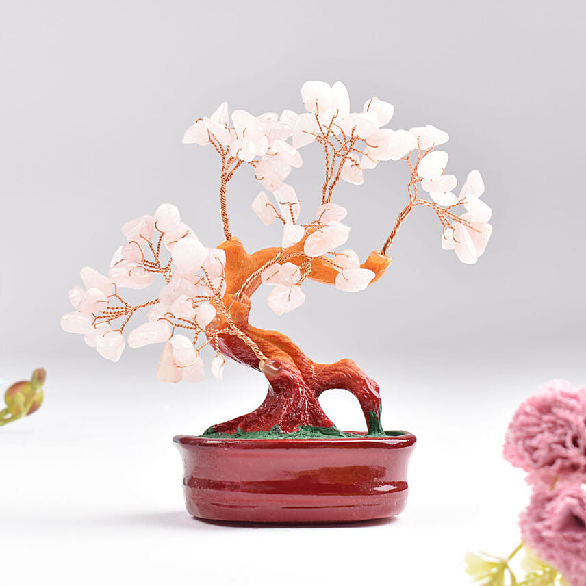 Light Pink Quartz Stone Wish Tree: Wish Trees 