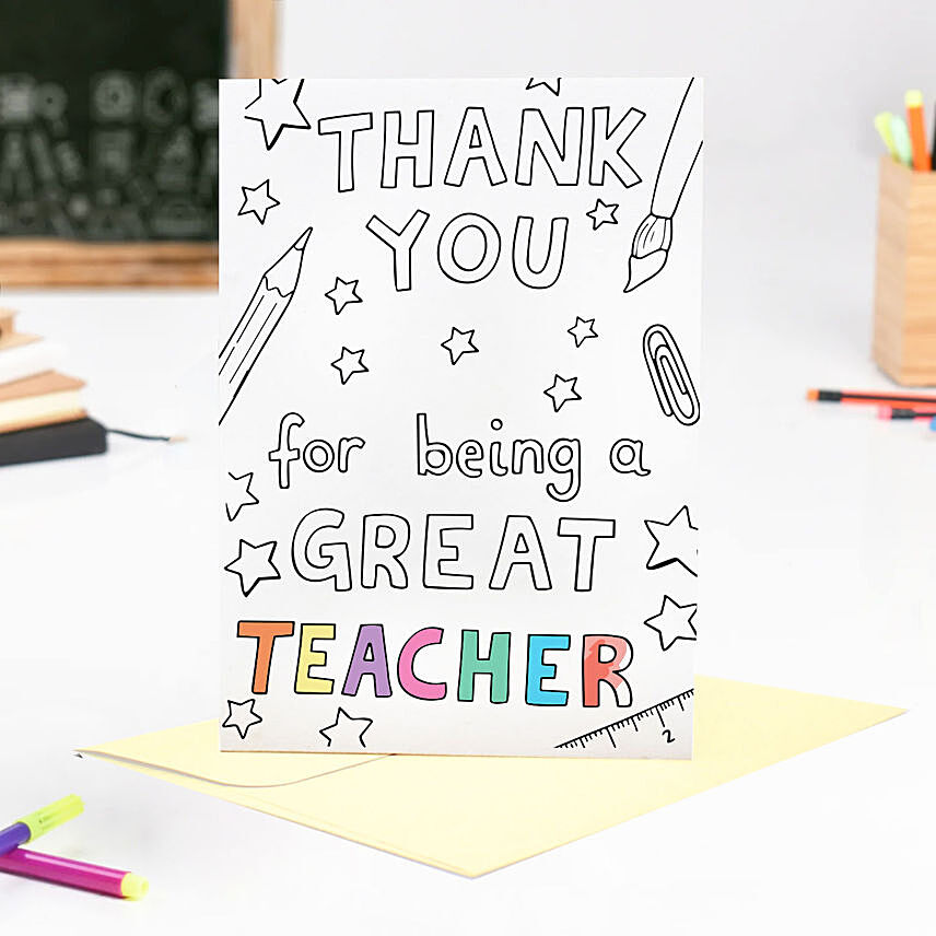 Thank You Teacher Greeting Card: Teachers Day Gifts 