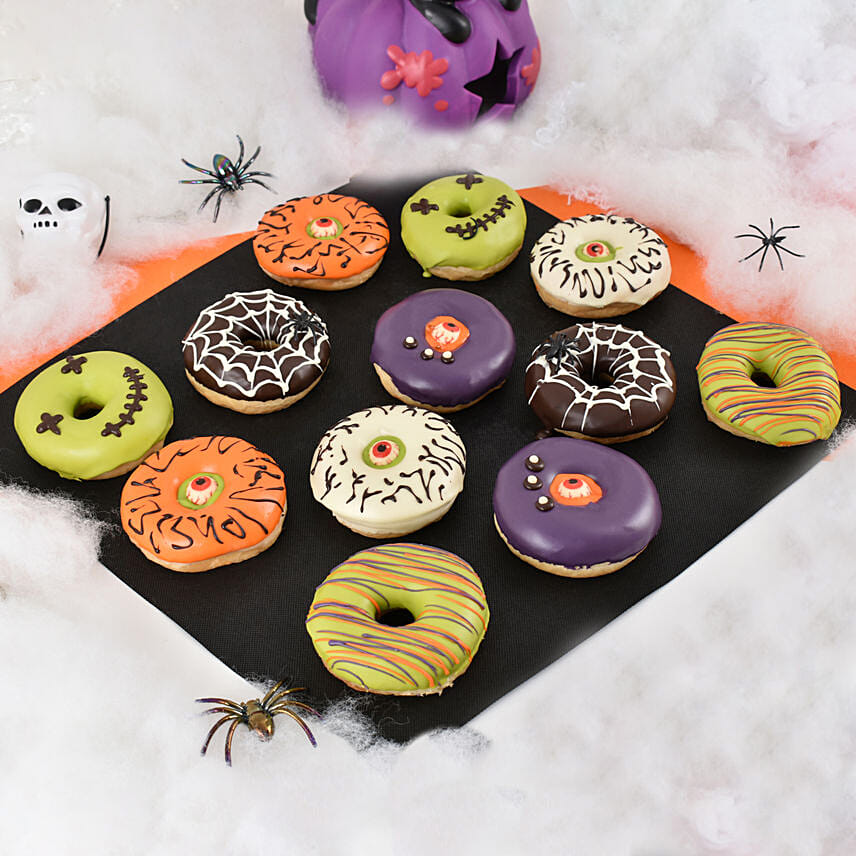 Colorful Halloween Donuts Set: Halloween Theme Cakes