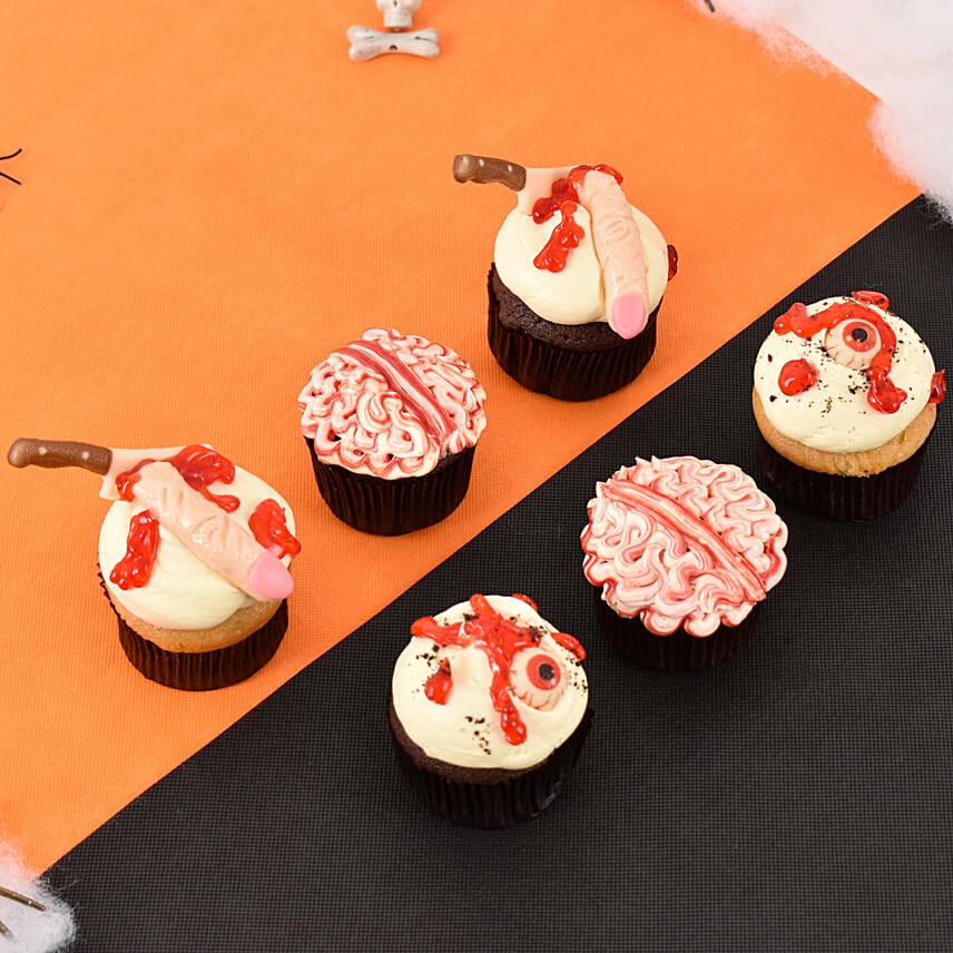 Dead Man Halloween Cupcakes: Birthday Cupcake