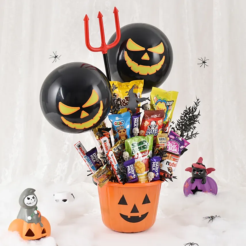 Evil Basket Halloween Treats Arrangement: Candies in UAE