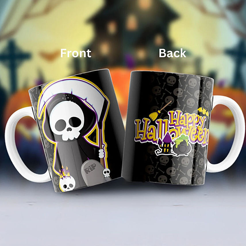 Black Theme Happy Halloween Mug: Personalized Mugs Dubai
