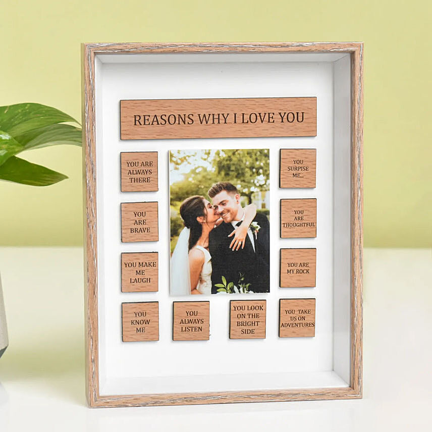 Reasons Of Love Engraved Photo Frame: Personalised Photo Frames