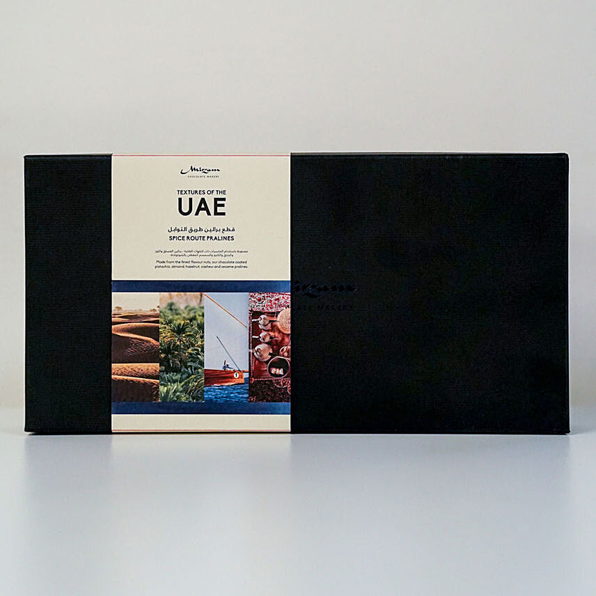 Mirzam Textures Of The Uae Spice Route Pralines Box Of 32: Mirzam Chocolate
