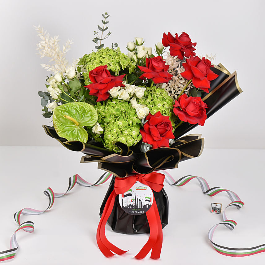 Emirati Elegance Bouquet: National Day Gifts