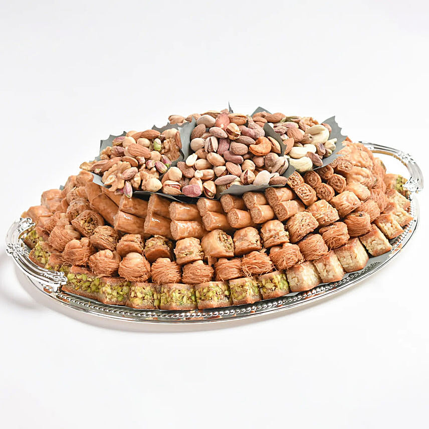 Celebration sweets and Nuts Platter By Wafi: Wafi Gourmet 
