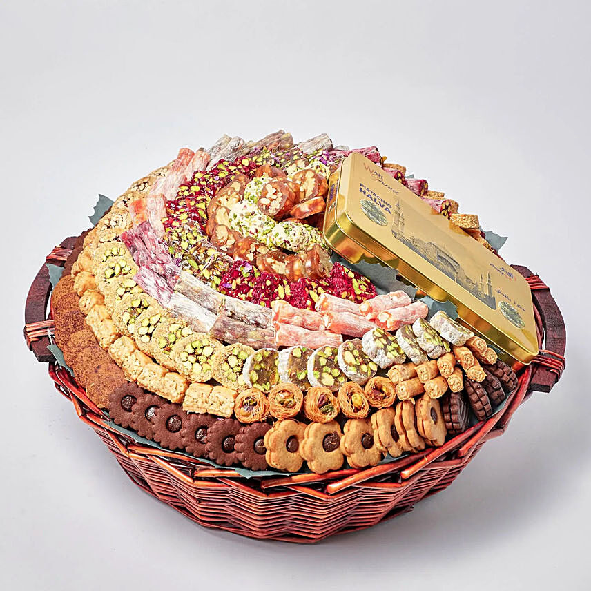 Gourmet Sweet Basket: Bakery and Snacks
