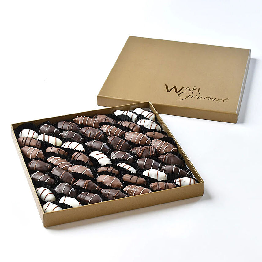Luxury Box Chocolate Coated Dates By Wafi: Wafi Gourmet 