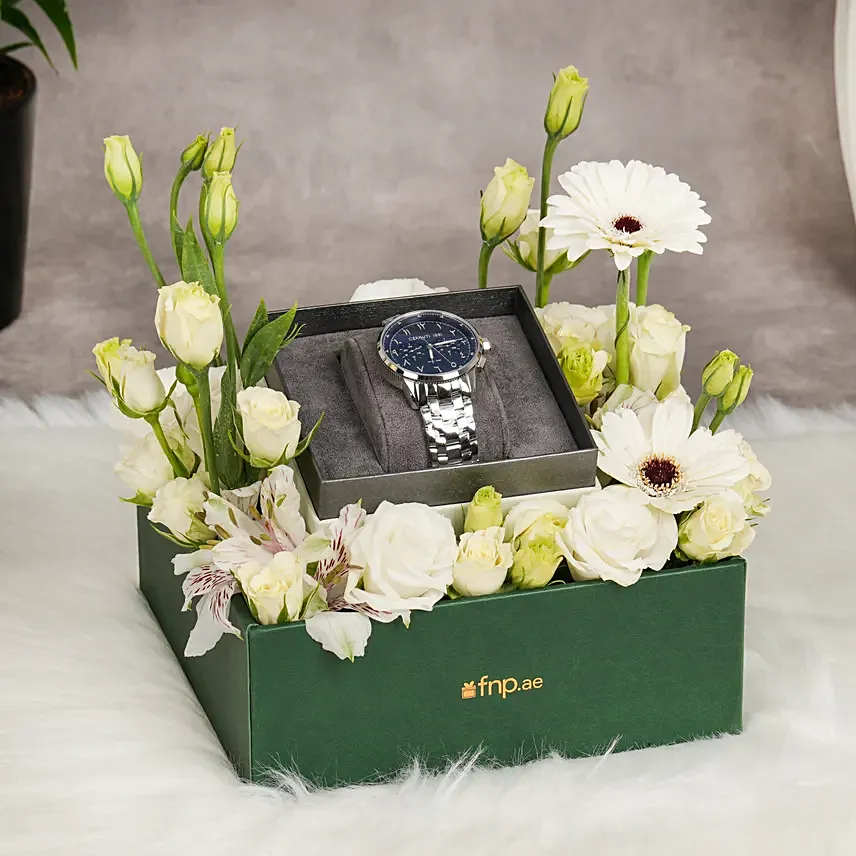 Flowers with Watch by Cerruti 1881 For Him: Cerruti 1881 Accessories