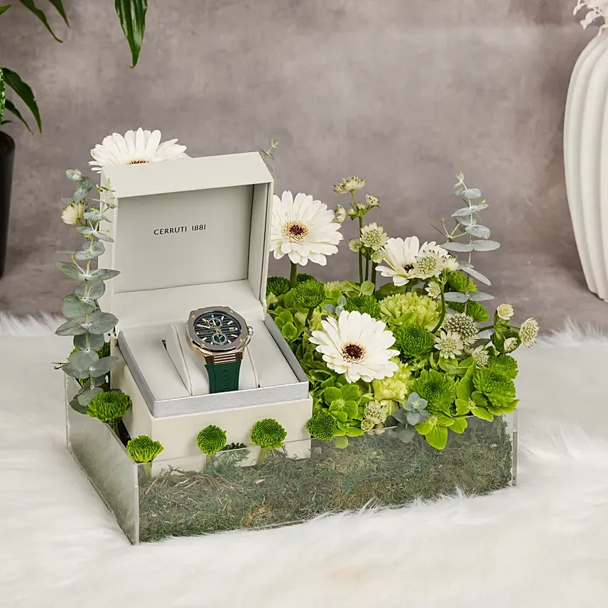 Wishing You Best of Time Cerruti 1881 Watch with Flowers: Cerruti 1881 Accessories
