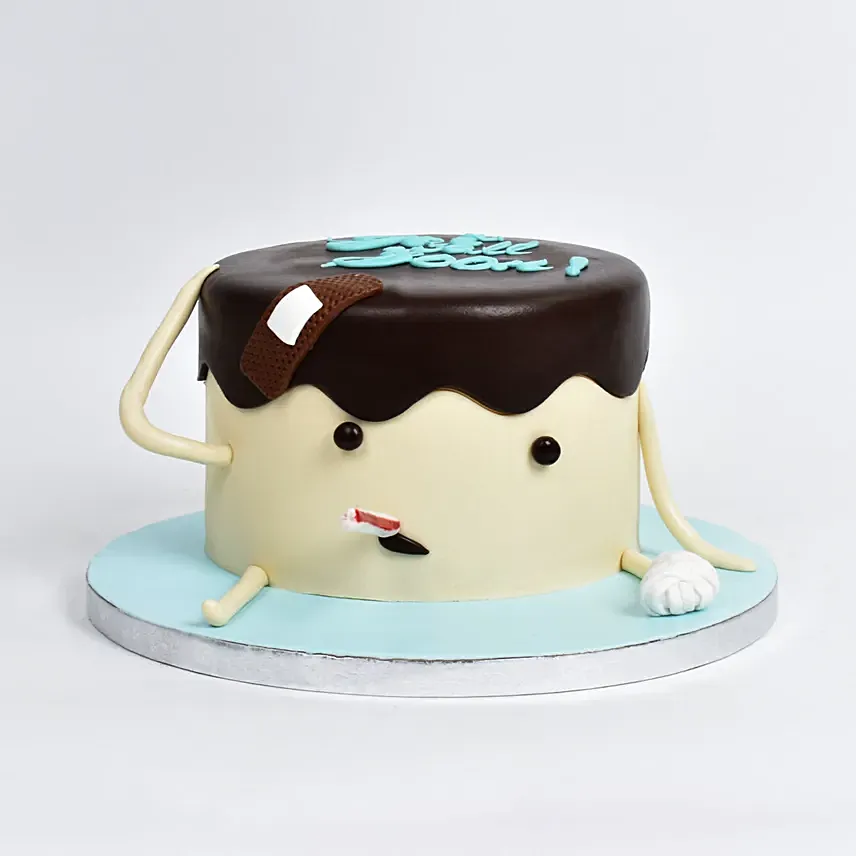 Expressive Get Well Soon Cake: Red Velvet Cake