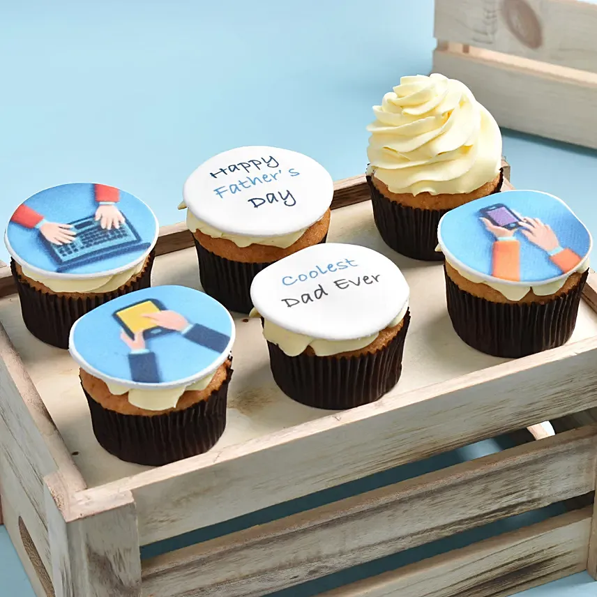 Father's Day Special Vanilla Cup Cakes: Cakes for Father