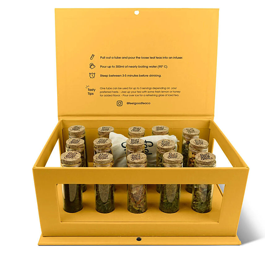 Feel Good Tea Discovery Box Yellow: Eid Gift Hampers