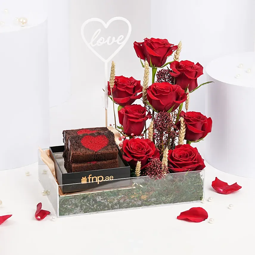 Flowers and Cake For My True Love: Valentine Personalised Gifts