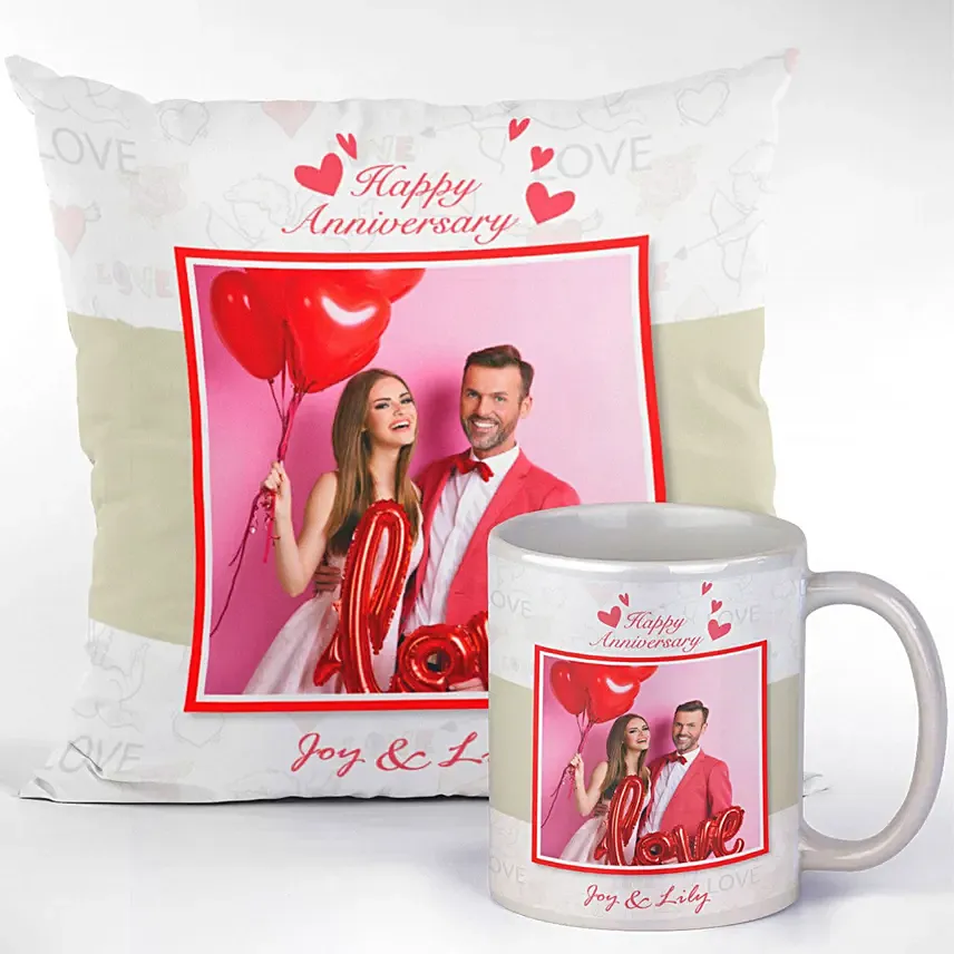 For My Love Combo: Anniversary Cushions