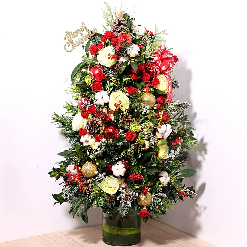 Fresh Flower Christmas Tree: Christmas Flower Arrangements