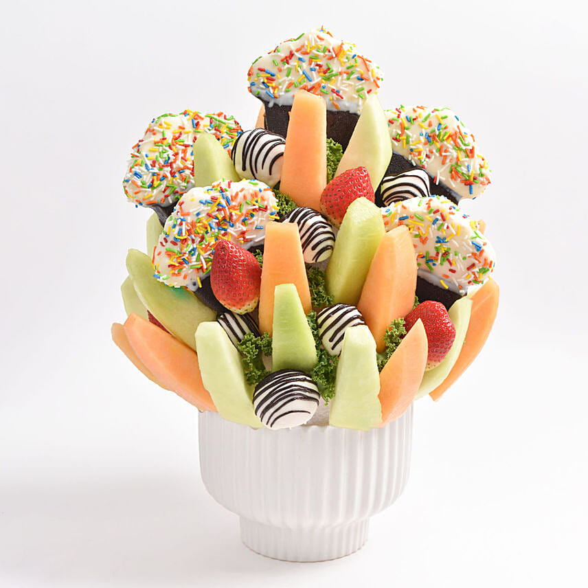 Fruit Fantasy Arrangement: Fresh Fruit Basket 