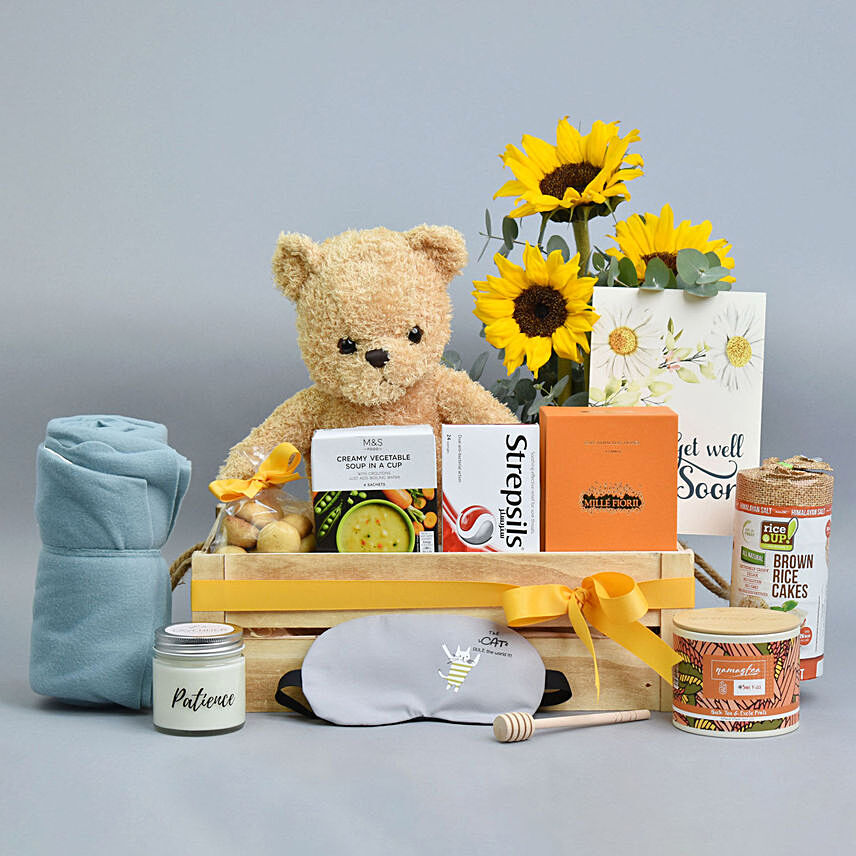 Get Well Soon Sunflower Hamper: Gift Hampers 