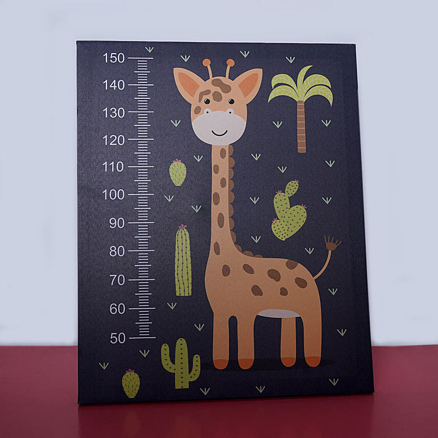 Giraffe Print Height Chart: Home Decor Items 