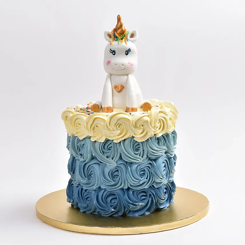 Glittering Horn Wonder Cake: Childrens Day Gifts