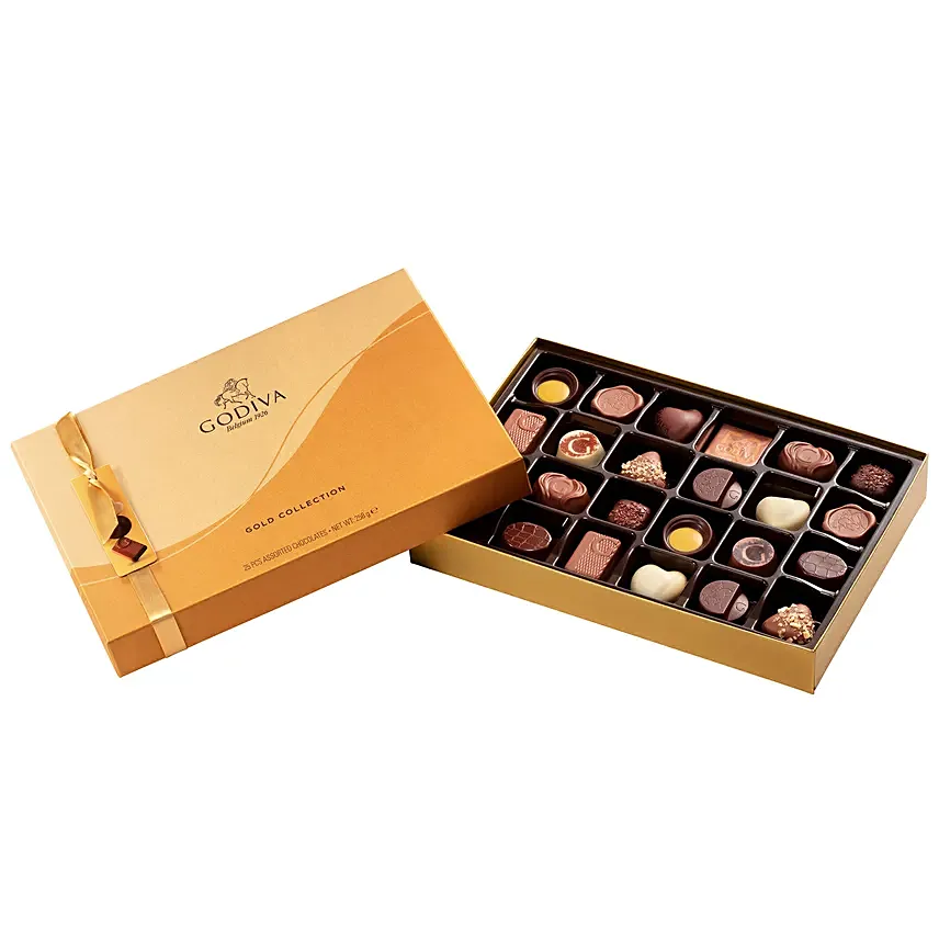 Godiva Gold Rigid  Godiva Chocolate Box 24 Pcs: Dark Chocolates 