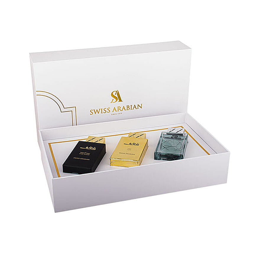 عطور سويس أربيان - مجموعة شغف 3 علب مميزة: هدايا يوم عيد الأب
