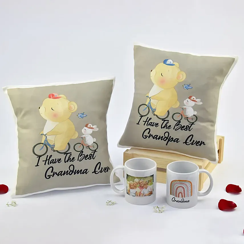 Grandparents Cushion and Mug Combo: Grandparents Day Gifts