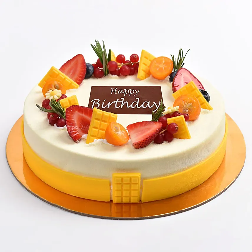 Half Kg Vanilla Berry Cake For Birthday: Cakes for Boyfriend