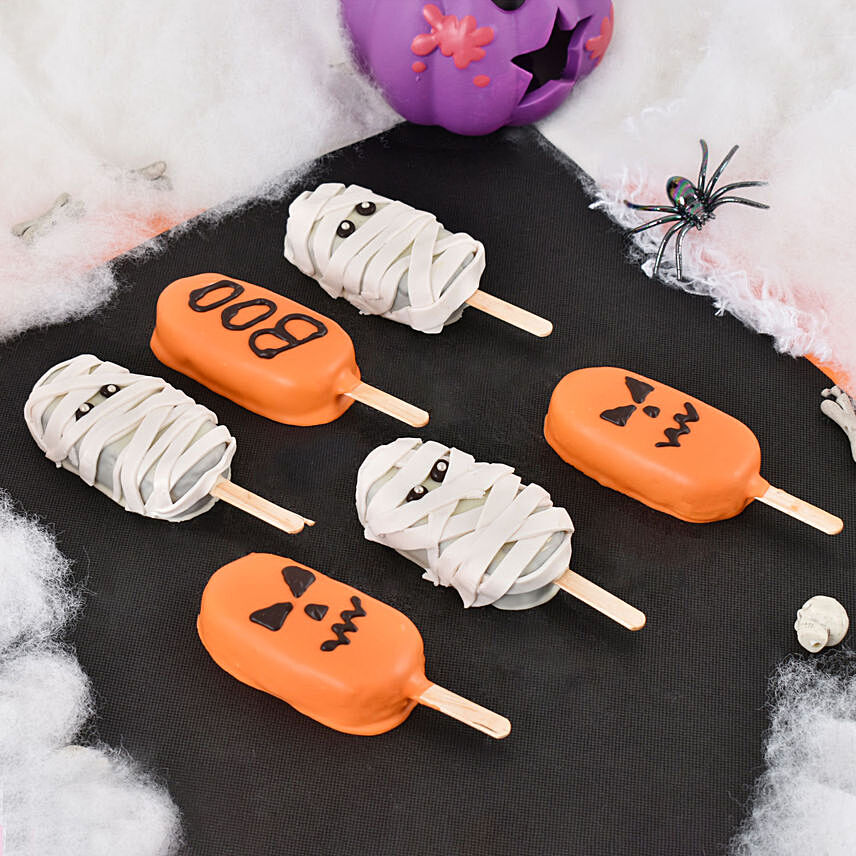 Halloween Cake Pops Set Of 6: Halloween Gift Baskets