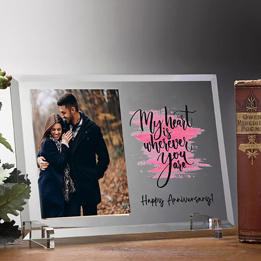 Happy Anniversary Glass Frame: Anniversary Gifts