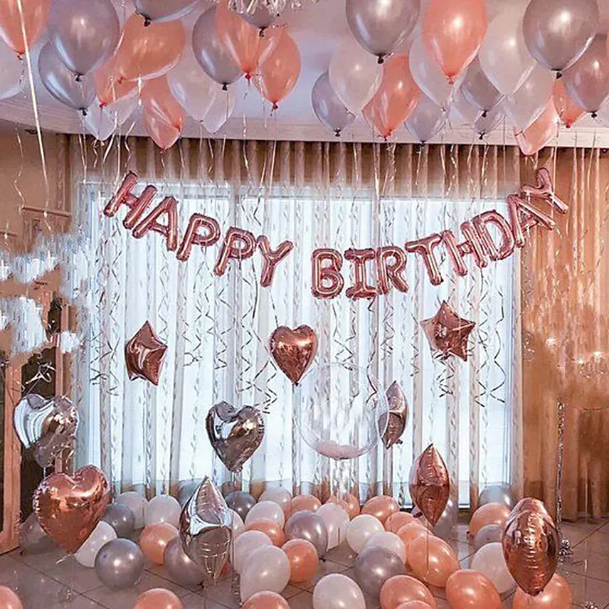 Happy Birthday Special Mixed Balloons Decor: Birthday Decoration Services