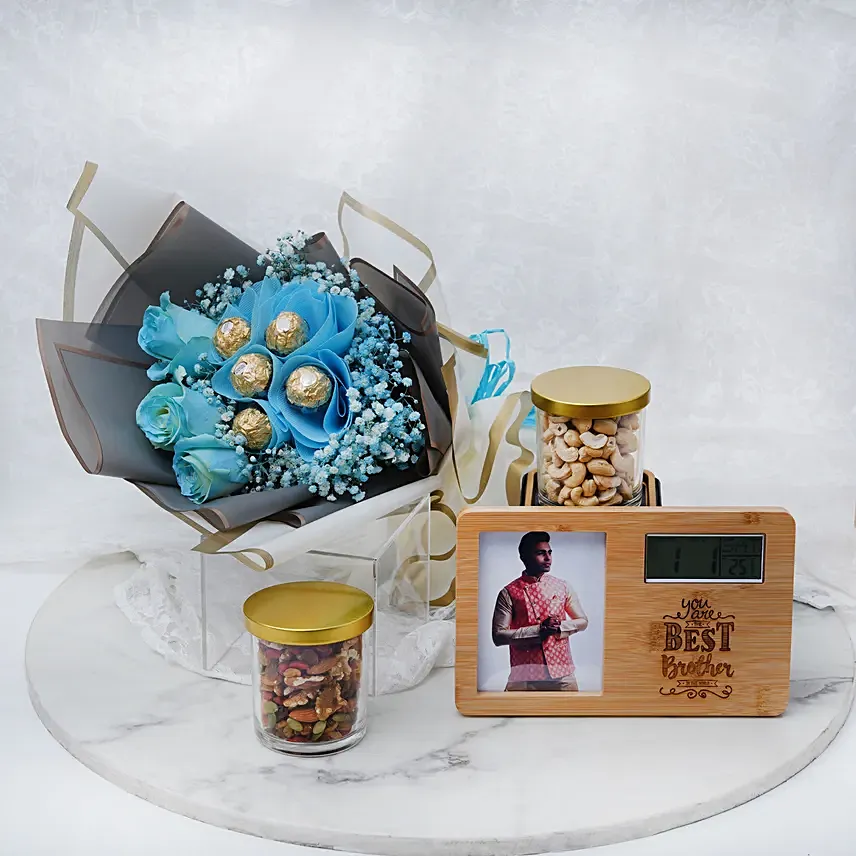 Heartiest Wishes Combo for Brother: Bhai Dooj Personalised Gifts