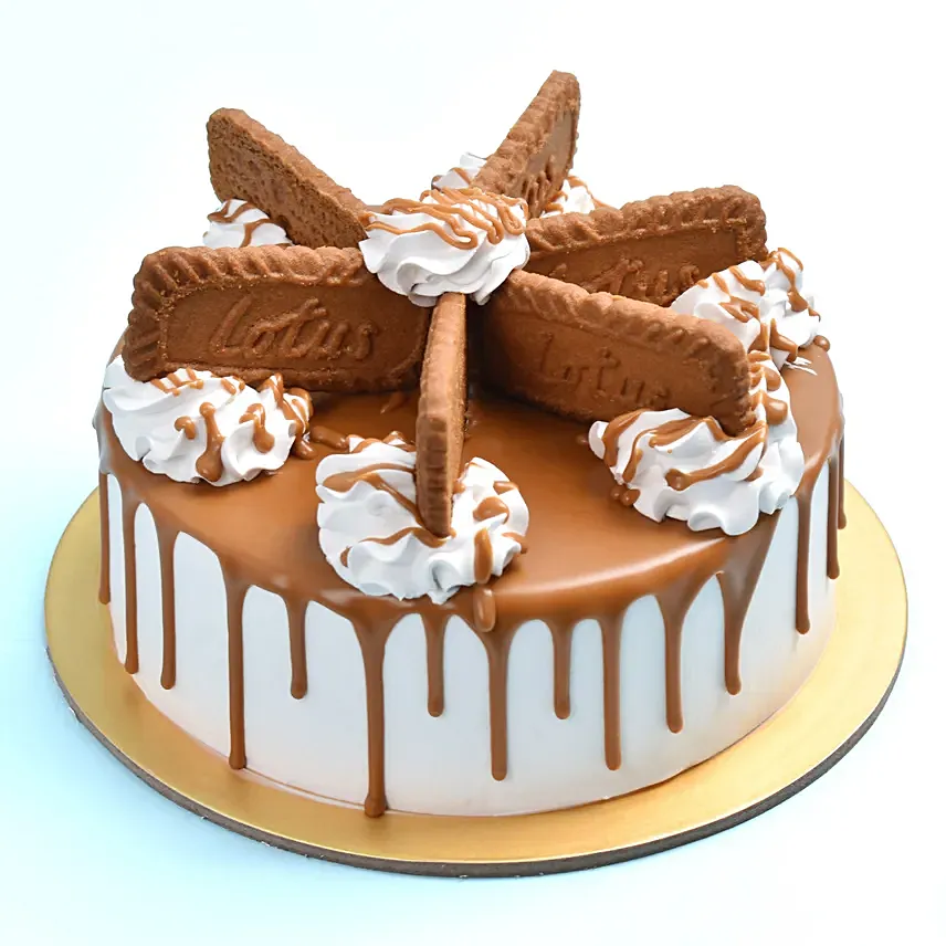 Heavenly Lotus Biscoff Cake: Delicious Eggless Birthday Cakes for Celebration