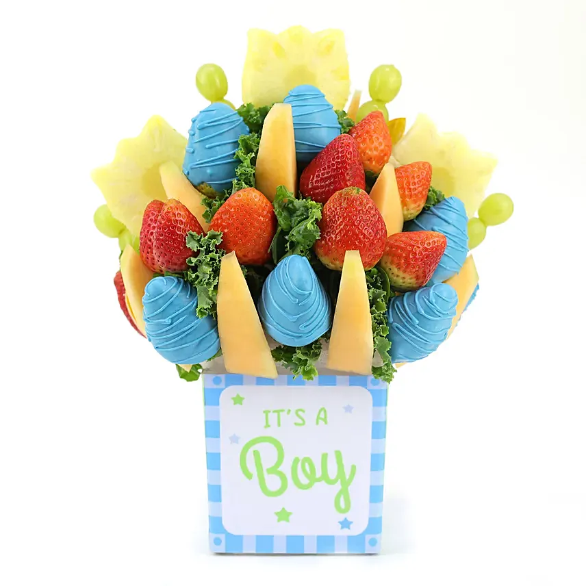 It’s a Boy Fruit Arrangement: New Born Baby Gifts