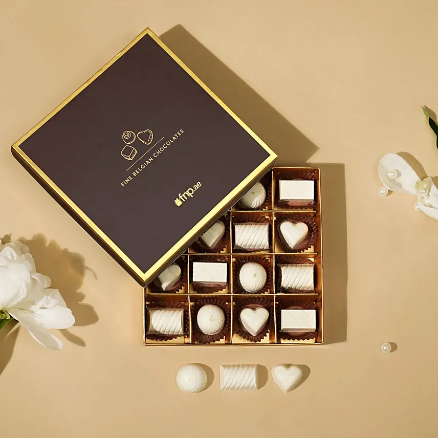 Ivory Indulgence Box Of 16: Birthday Chocolates