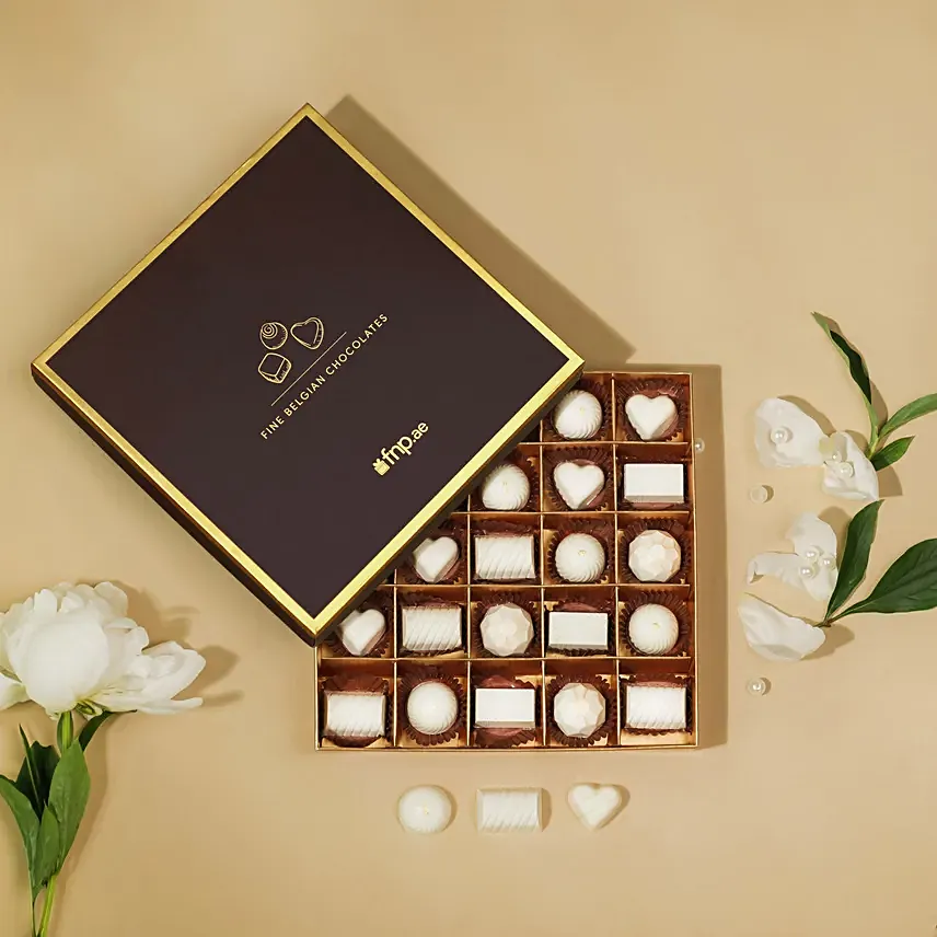 Ivory Indulgence Box Of 25: Chocolates For Anniversary