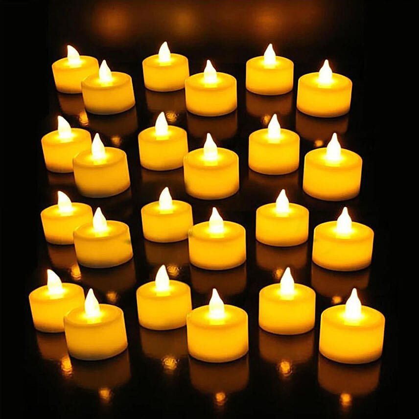 LED T Light Candle 24 Pcs: Diwali Candles 