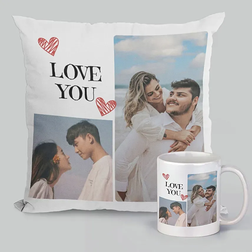 Love You Personalised Combo: Personalised Anniversary Gifts 