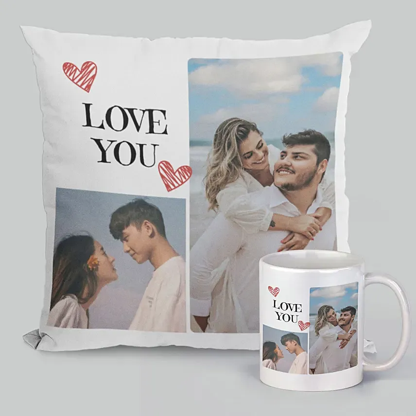 Love You Personalised Combo: Personalized Mugs Dubai