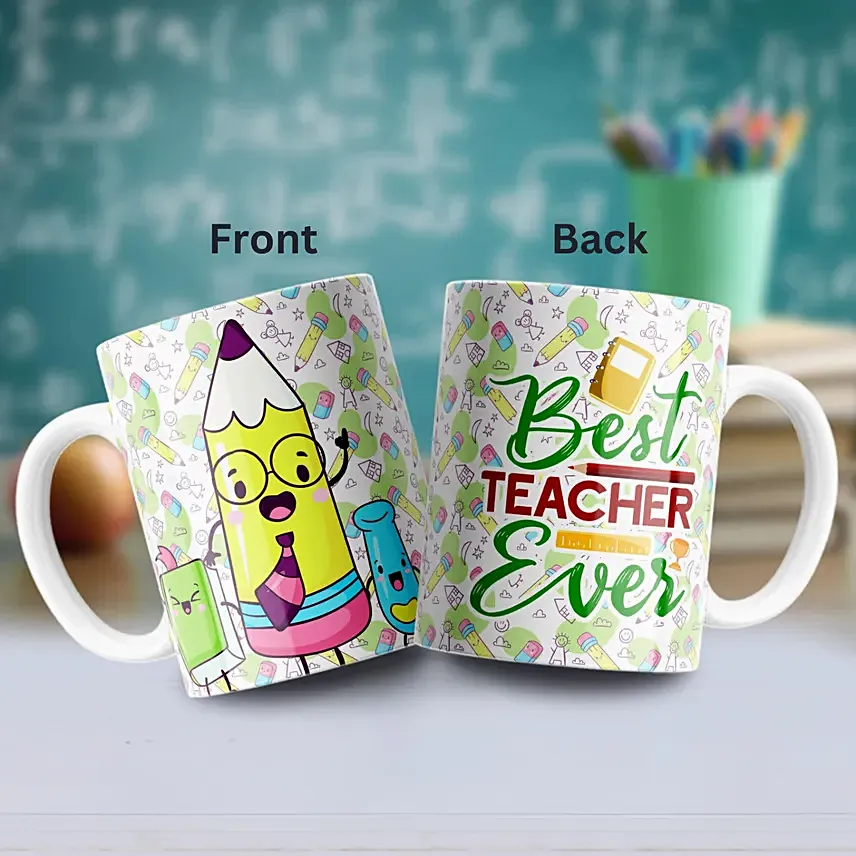 Love You Teacher Pre Printed Mug: Gift for Teacher