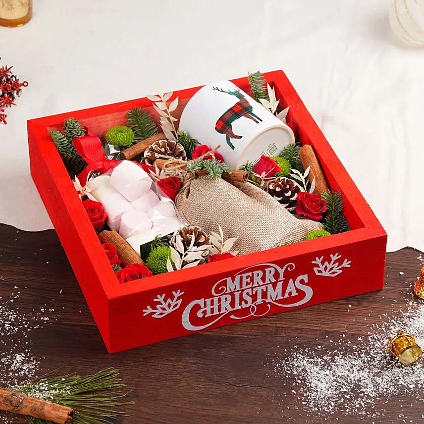 Merry Christmas Red Tray Hamper: Xmas Hampers