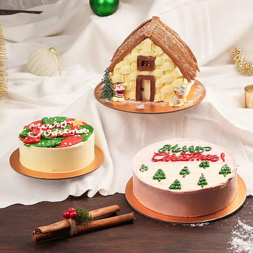 Merry Christmas Trio of Cakes: Christmas Cakes