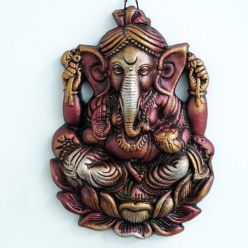 Metallic Shade Ganesha Wall Hanging: Home Decor Items