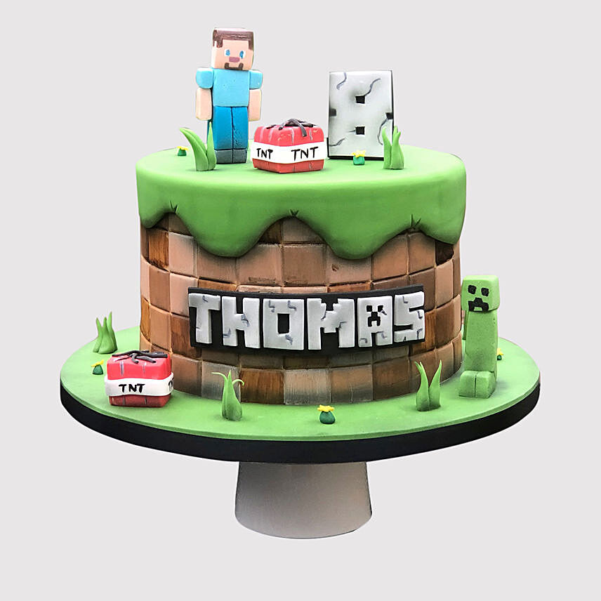 Minecraft Fondant Cake: Minecraft Cake