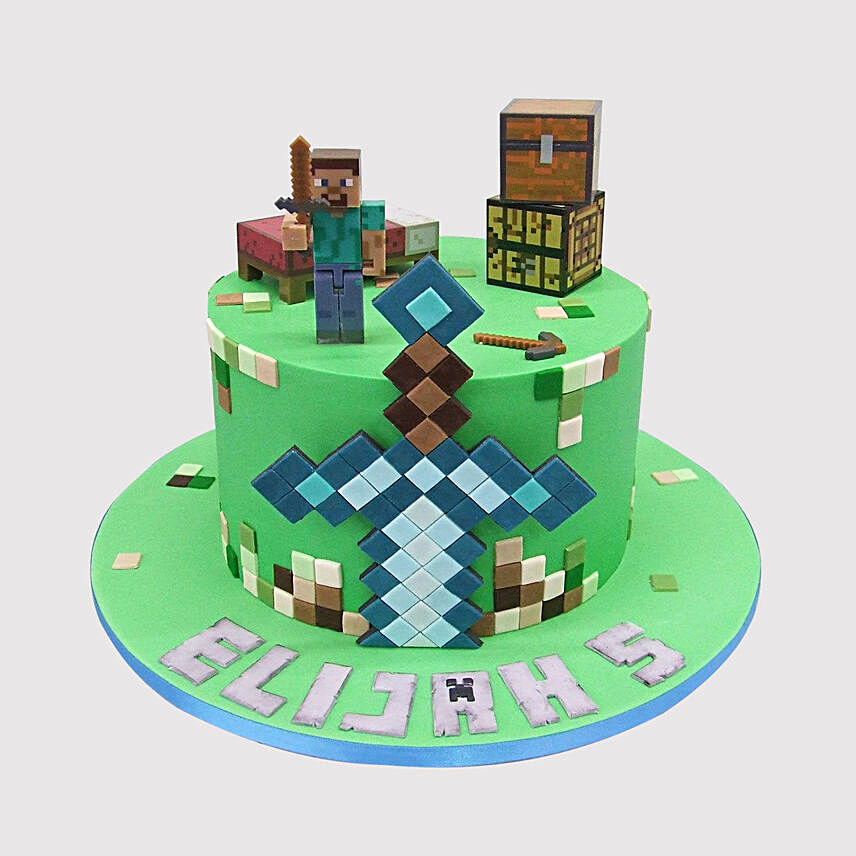 Minecraft Herobrine Cake: Minecraft Birthday Cake