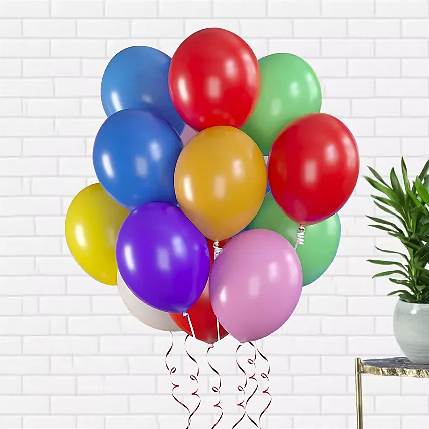 Mixed Colour Latex Balloons: 