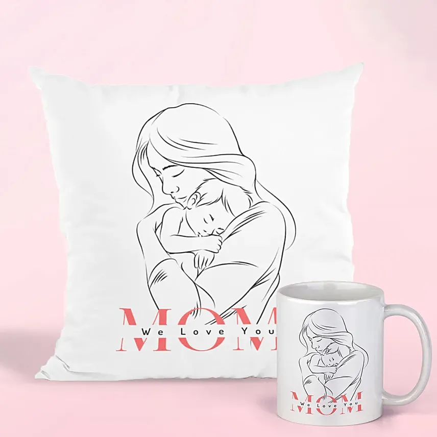Mothers Love Cushion And Mug: Personalised Combos