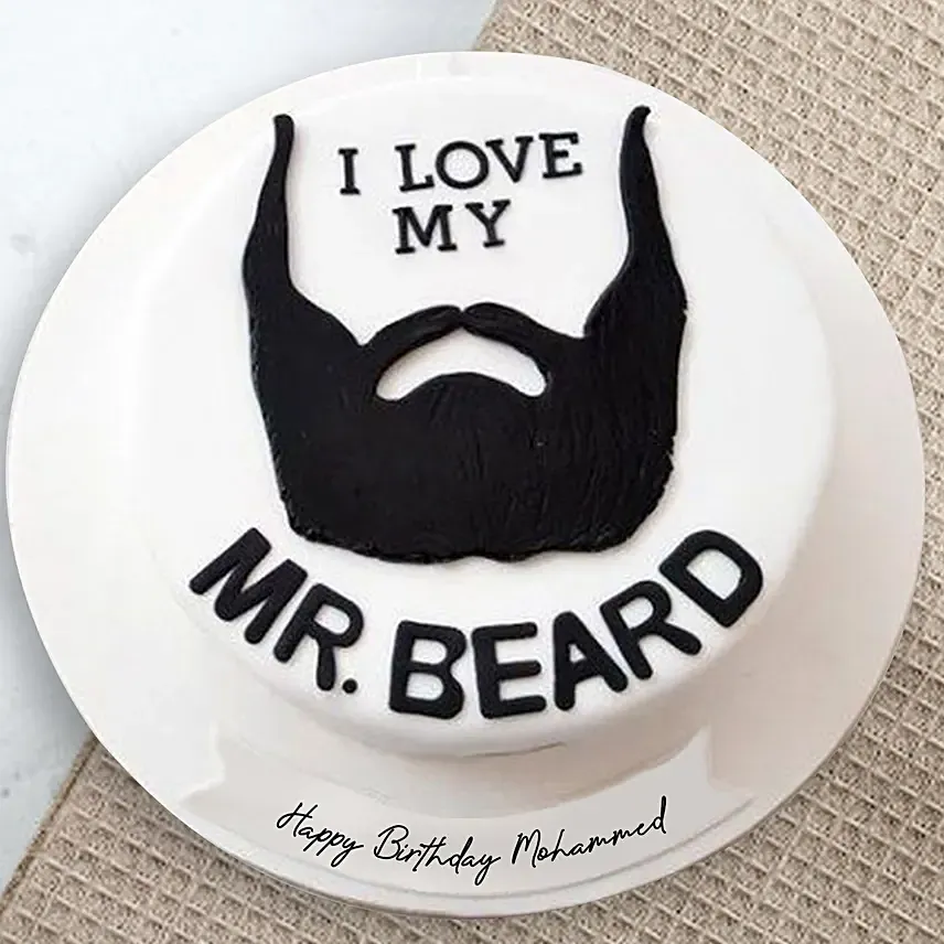Mr Beard Cake: Fondant Cakes