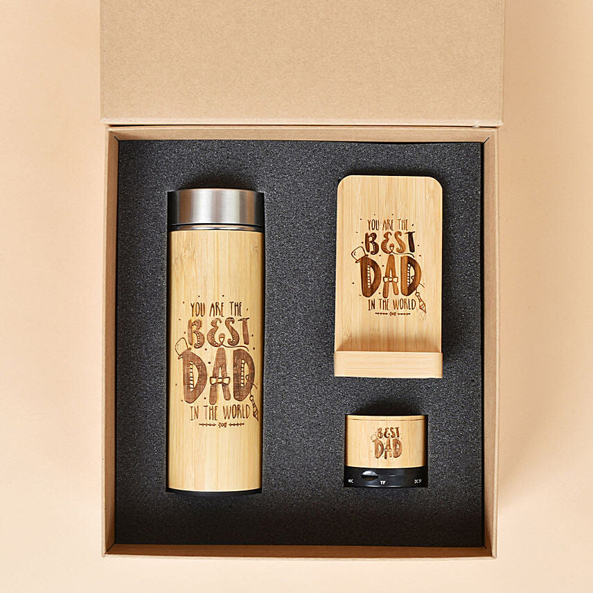 مجموعة هدايا رجالية مخصصة للأب محفورة على خشب: One Hour-delivery-personalised-gifts